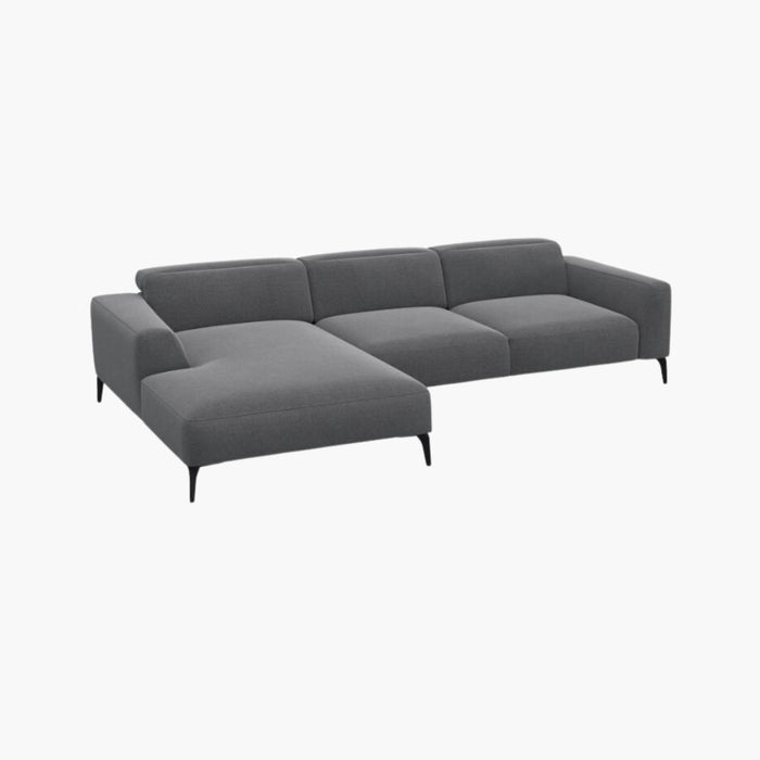 CASSINO 2,5er Sofa m. Chaiselounge grau