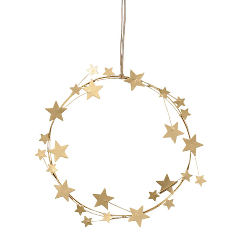 DEKOKRANZ Metall Sterne gold