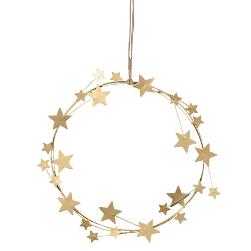 DEKOKRANZ Metall Sterne gold