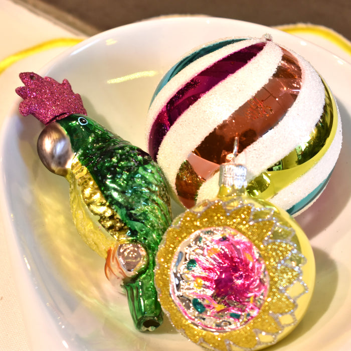 GLASFIGUR PAPAGEI bunt