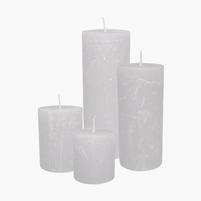 AMINA RUSTIC WEISS Kerze — interio Onlineshop