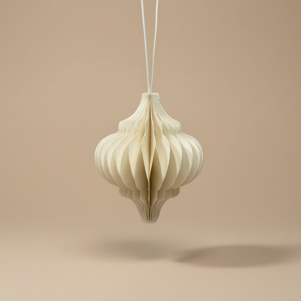 FALTORNAMENT Lampion weiß Ø8cm