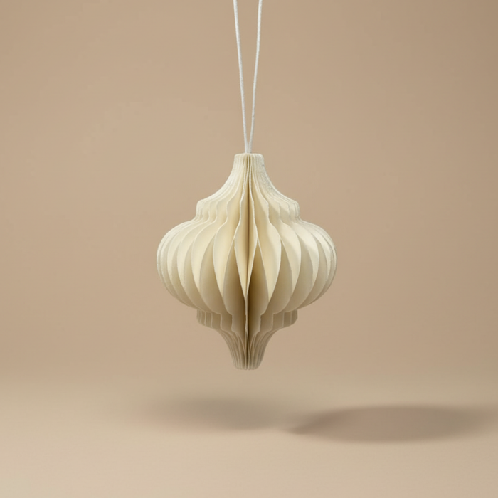 FALTORNAMENT Lampion weiß Ø8cm