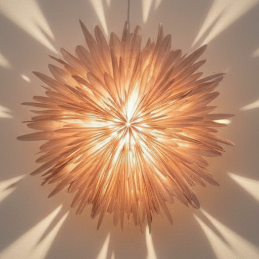 PAPIERSTERN FLOCKE II mauve transluzent