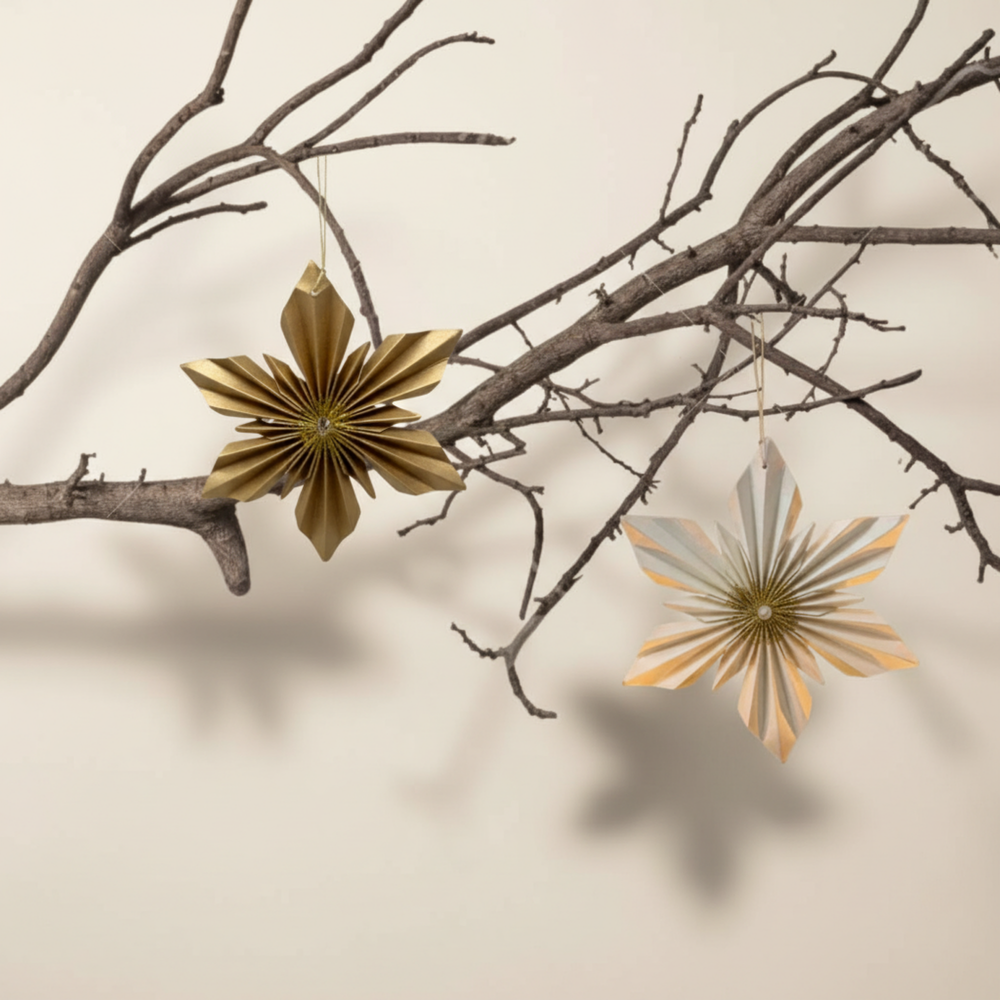 FALTORNAMENT SCHNEEFLOCKE Ø10cm