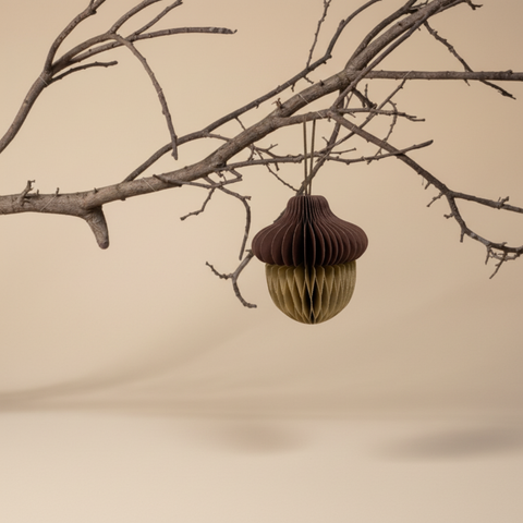 FALTORNAMENT EICHEL braun H8cm