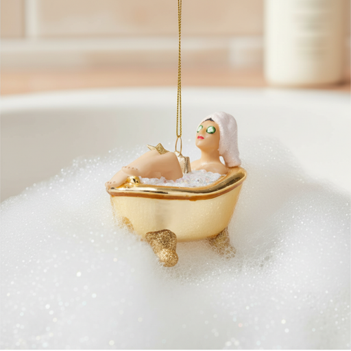GLASFIGUR Badewanne gold