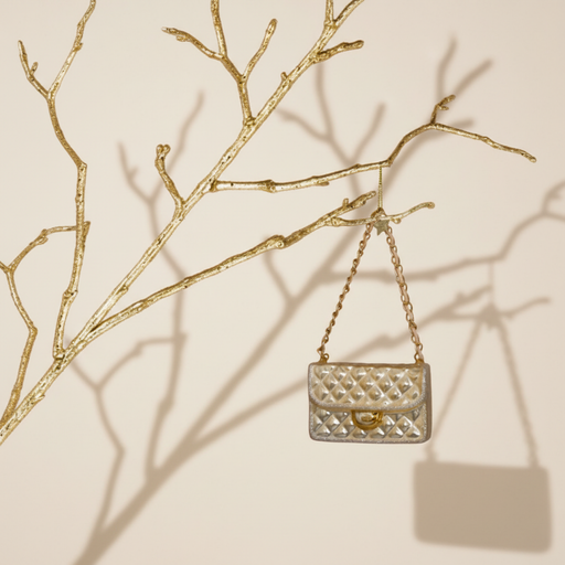 GLASFIGUR Handtasche champagner