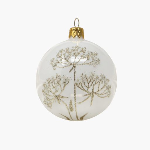 KUGEL SCHAFGARBE weiß opal transparent