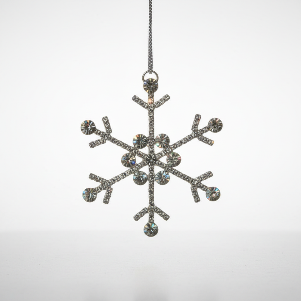 IDA Schneeflocke silber Ø8cm