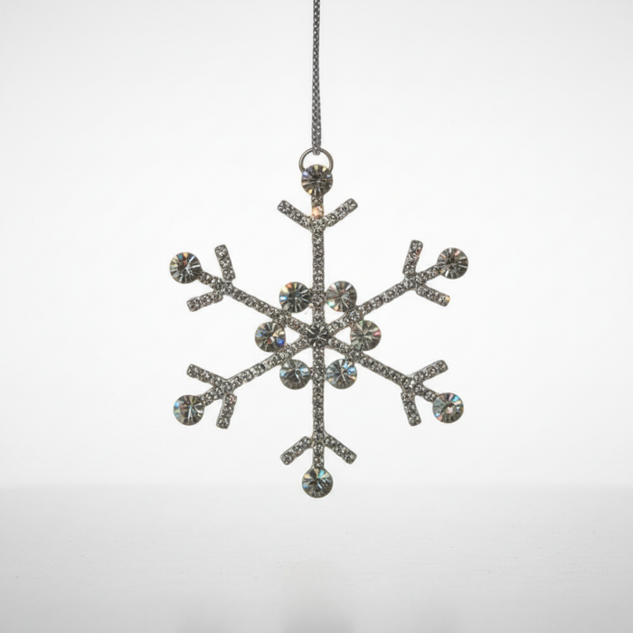 IDA Schneeflocke silber Ø8cm