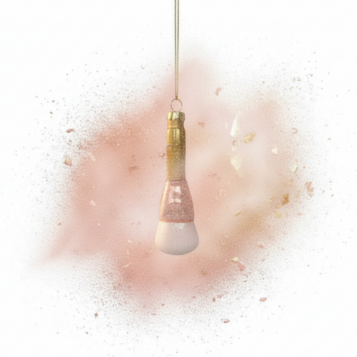 GLASFIGUR KOSMETIKPINSEL gold