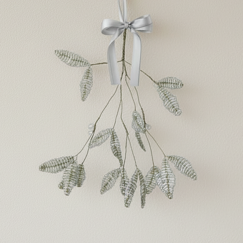 BEADS MISTELZWEIG Hänger gold/transparent  15cm