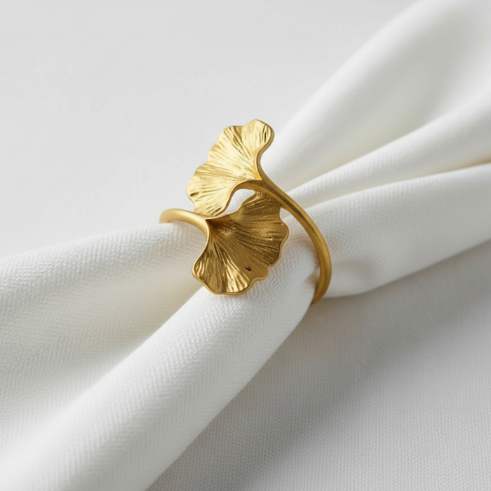 GINGKO Serviettenring gold