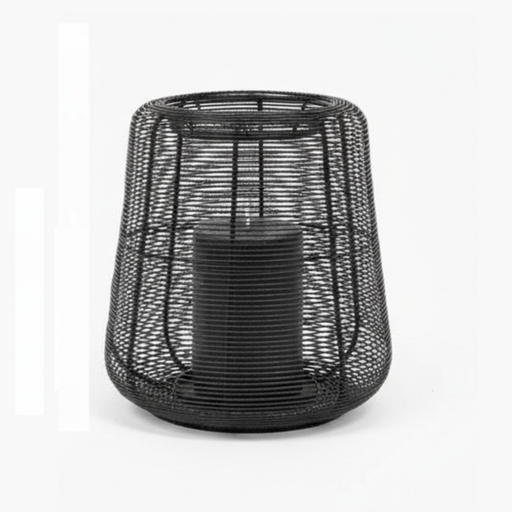 DERRY Windlicht L + KYRILLA Kerze H18cm