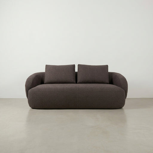 ROYA 3er Sofa braun Bouclé
