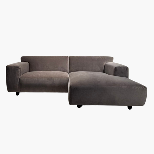 JADE 1,5er Sofa Rec. rechts braun
