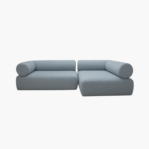 RONDO 2er Sofa mit Récamiere sky