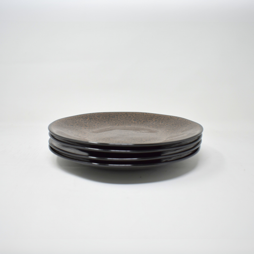 SILK DUNKELBRAUN Dessertteller 4er Set