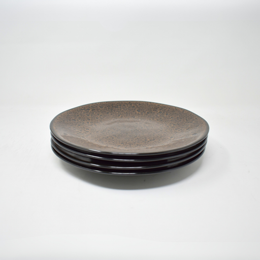 SILK DUNKELBRAUN Dessertteller 4er Set