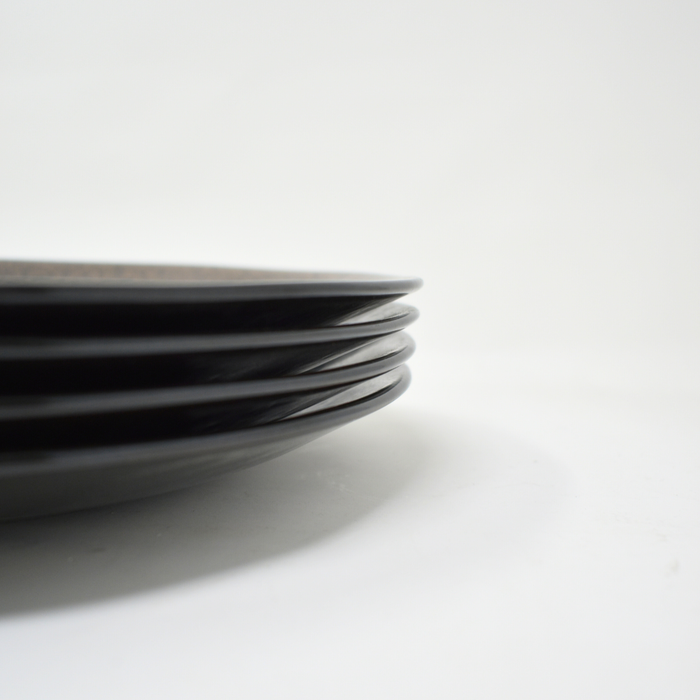 SILK DUNKELBRAUN Dessertteller 4er Set