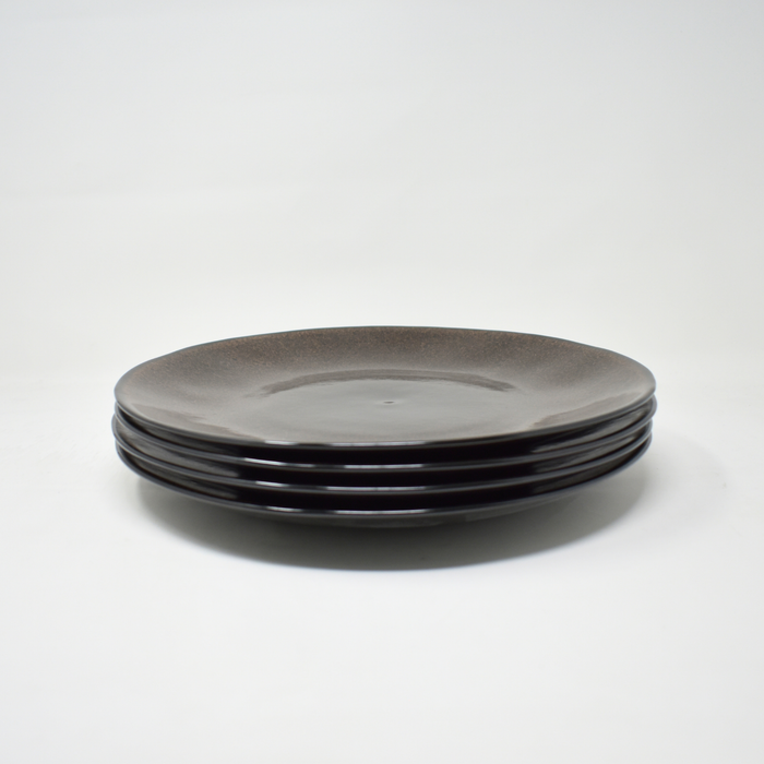 SILK DUNKELBRAUN Speiseteller 4er Set