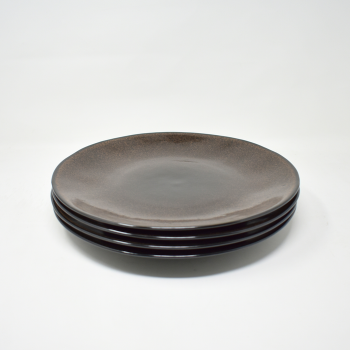 SILK DUNKELBRAUN Speiseteller 4er Set