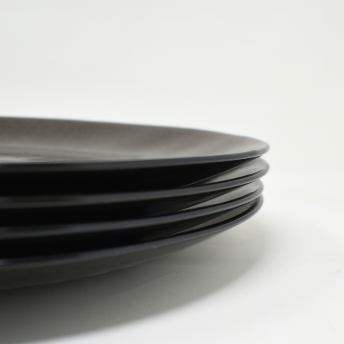 SILK DUNKELBRAUN Speiseteller 4er Set