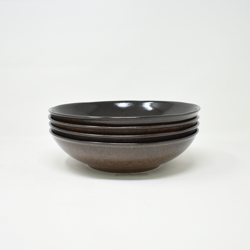 SILK DUNKELBRAUN Teller tief 4er Set