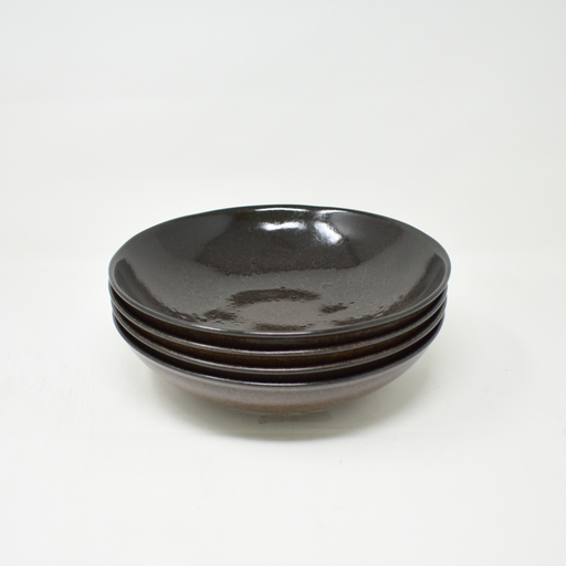 SILK DUNKELBRAUN Teller tief 4er Set