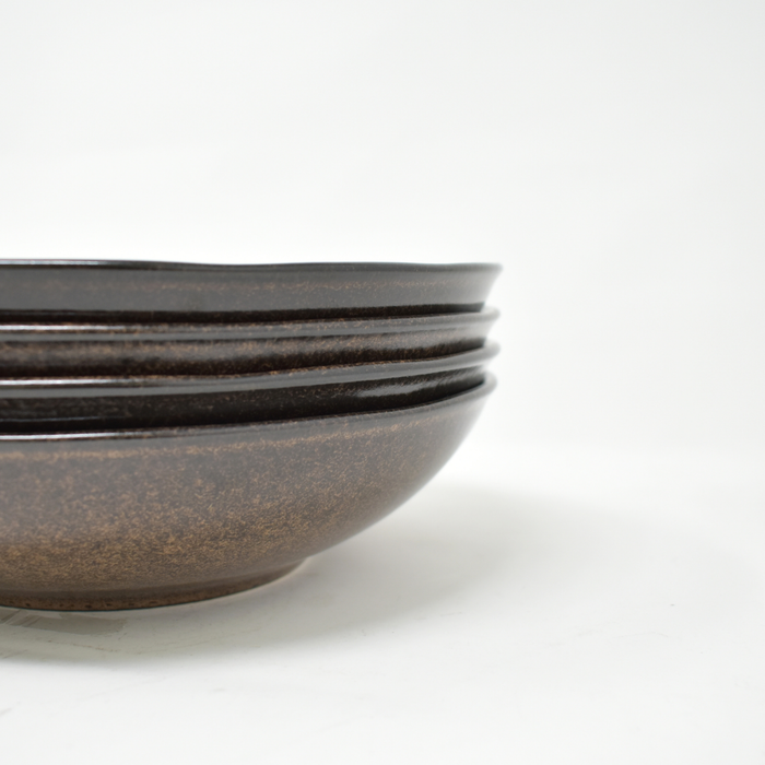 SILK DUNKELBRAUN Teller tief 4er Set