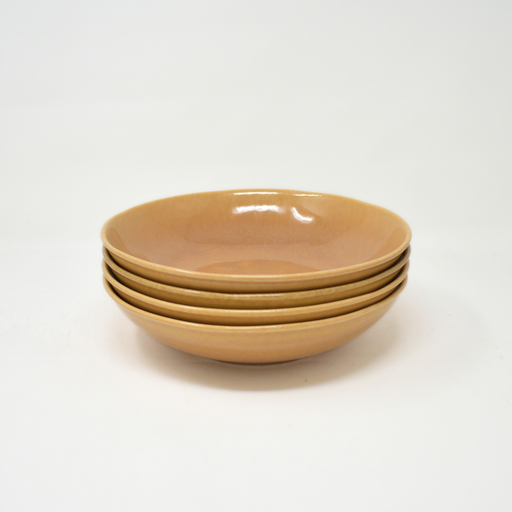 SILK OCKER Teller tief 4er Set