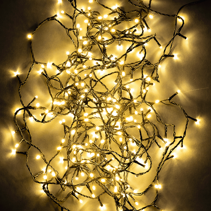 LIGHT Lichterkette LED warmweiß/ Kabel schwarz